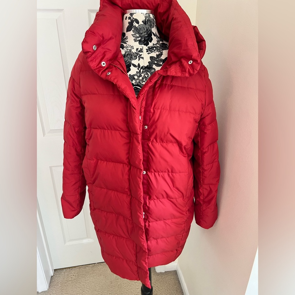 Red puffer coat by SAVAGE. Russian winter outerwear brand. Size M ( US 8)